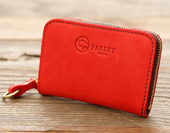 エルク革ラウンドミニ財布 - コンパクトで使いやすい本革アイテム